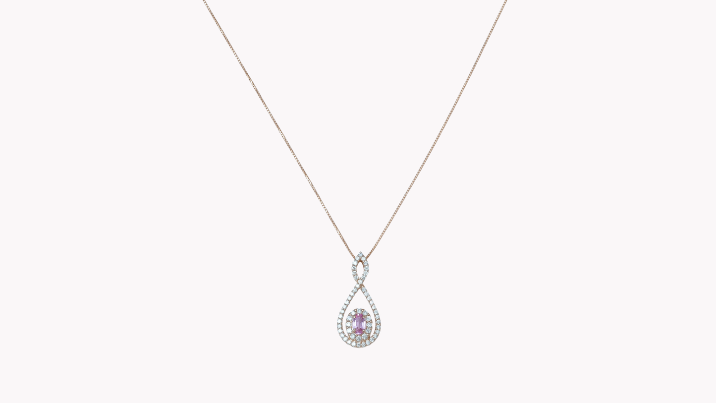 Padparadscha Drop Pendant K18PG_J Superlative 〜ジェイスパーラティブ 最上級の輝き〜