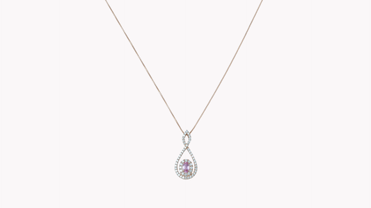 Padparadscha Drop Pendant K18PG_J Superlative 〜ジェイスパーラティブ 最上級の輝き〜