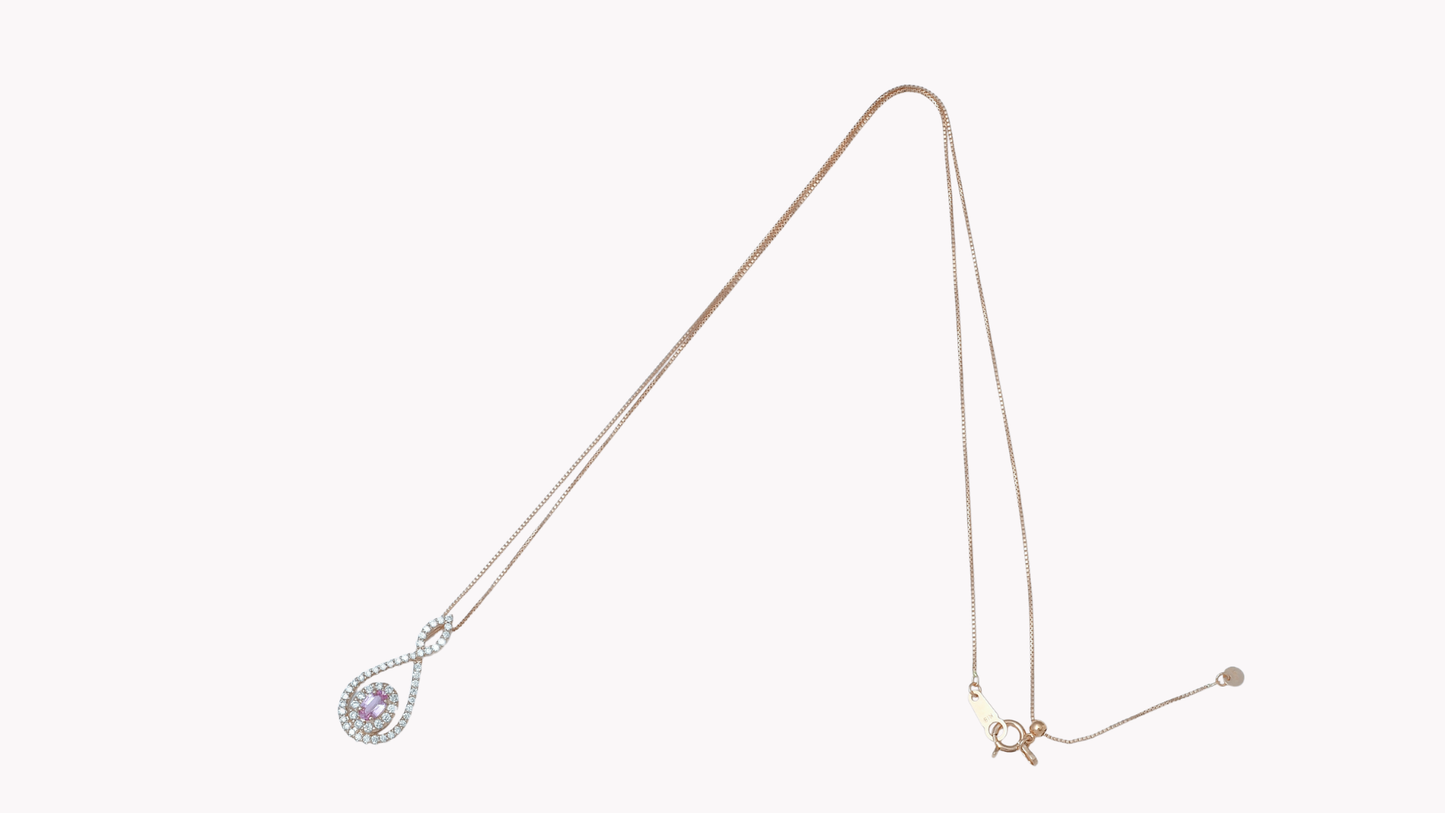 Padparadscha Drop Pendant K18PG_J Superlative 〜ジェイスパーラティブ 最上級の輝き〜