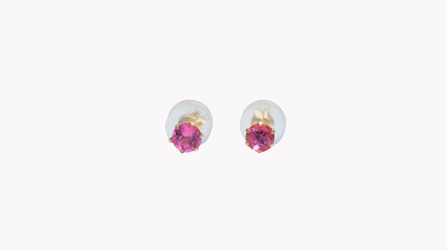 K18YG RDピンクスピネル 0.40ctup Pi-6pin_My First Jewelry マイファーストジュエリー