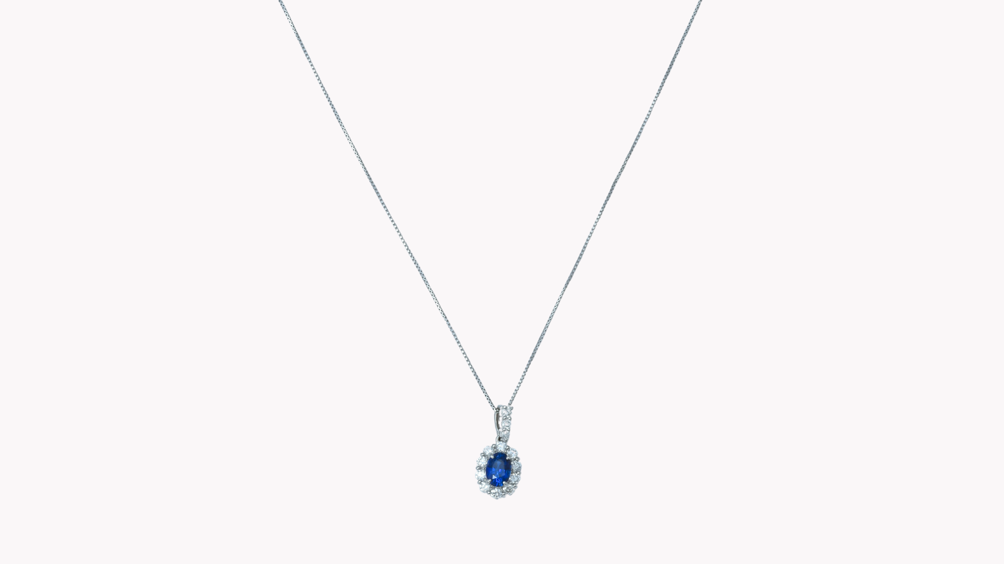 Royal-Blue Sapphire Drop Pendant Pt_J Superlative 〜ジェイスパーラティブ 最上級の輝き〜