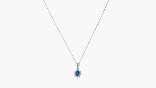 Royal-Blue Sapphire Drop Pendant Pt_J Superlative 〜ジェイスパーラティブ 最上級の輝き〜