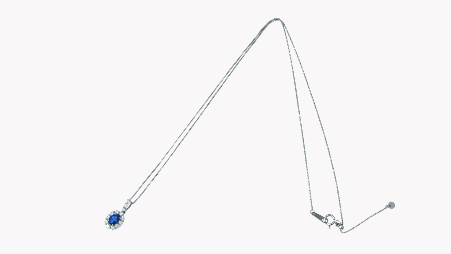 Royal-Blue Sapphire Drop Pendant Pt_J Superlative 〜ジェイスパーラティブ 最上級の輝き〜