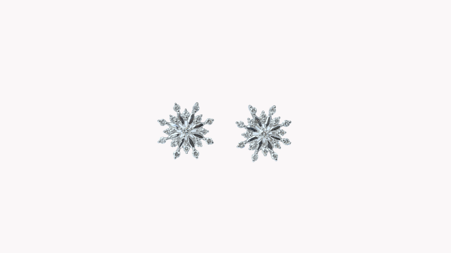 Sun Motif Earrings K18WG_Belle Journée. 〜ベルジューネ 素敵な日〜