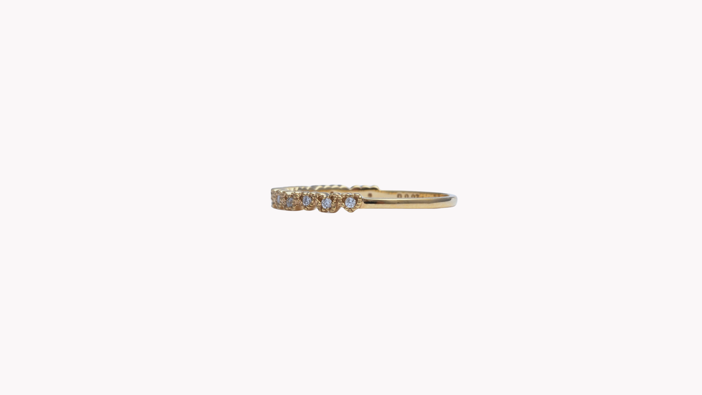 K10YGL3p D0.07ct ハートネットフック_My First Jewelry マイファーストジュエリー