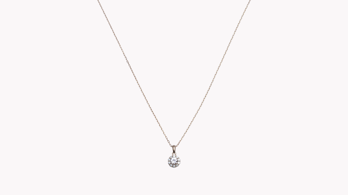 K18PG RDモルガナイト0.15ctup/D 0.10ct PN_My First Jewelry マイファーストジュエリー