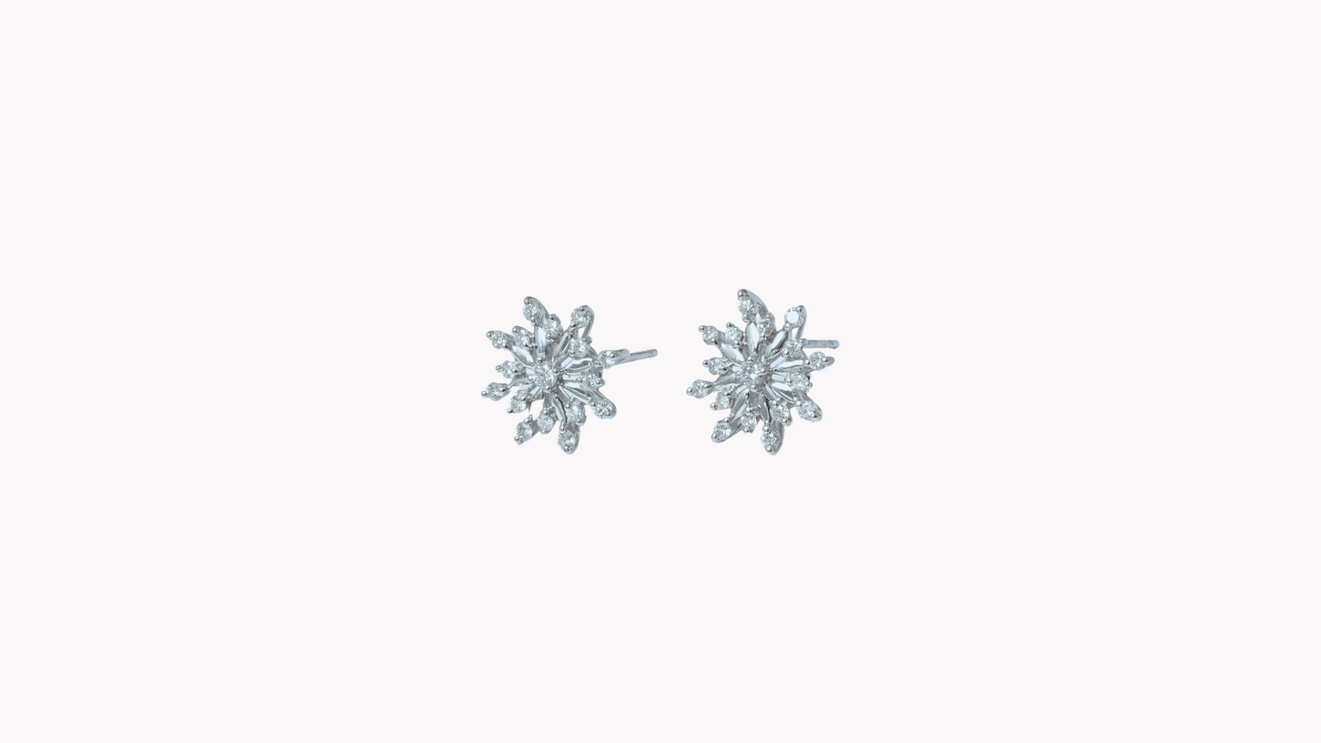 Sun Motif Earrings K18WG_Belle Journée. 〜ベルジューネ 素敵な日〜