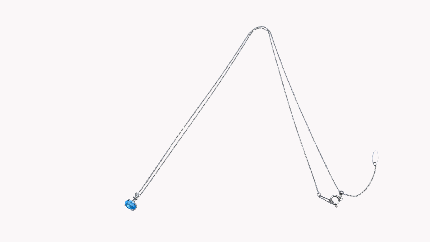 Pt950 ブルートパーズ0.50ct/D0.01ct PN_My First Jewelry マイファーストジュエリー