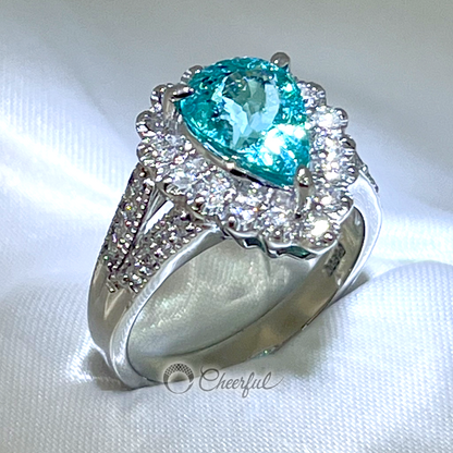 SOLD OUT Paraiba tourmaline 2.05 carat ring with GIA certificate cs0006