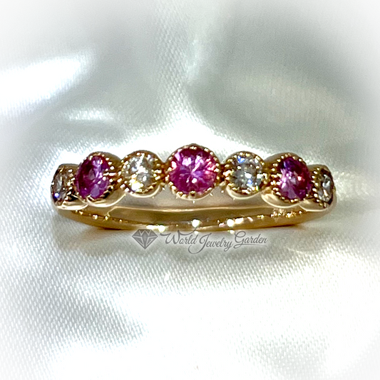 Pink sapphire 0.36 carat diamond 0.210 carat combination ring Japan First Century ~Japan First Century~ ws00010153092