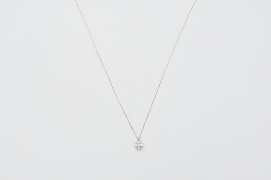 Diamond Flower Pendant Necklace Pt900_My First Jewelry マイファーストジュエリー