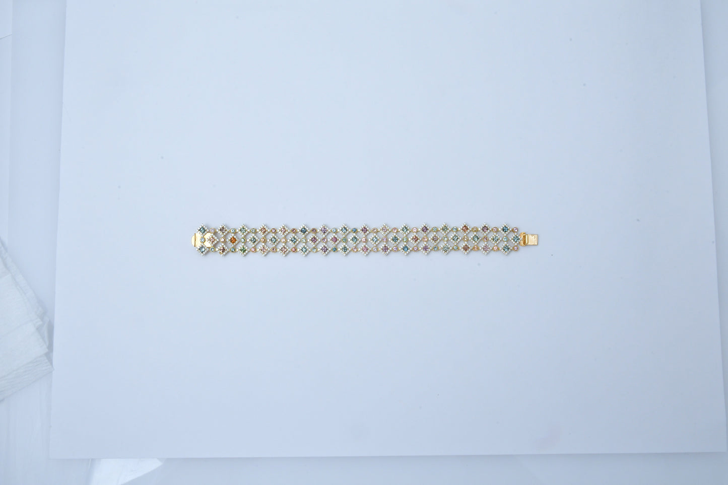 Color-Sapphire Wide Bracelet K18