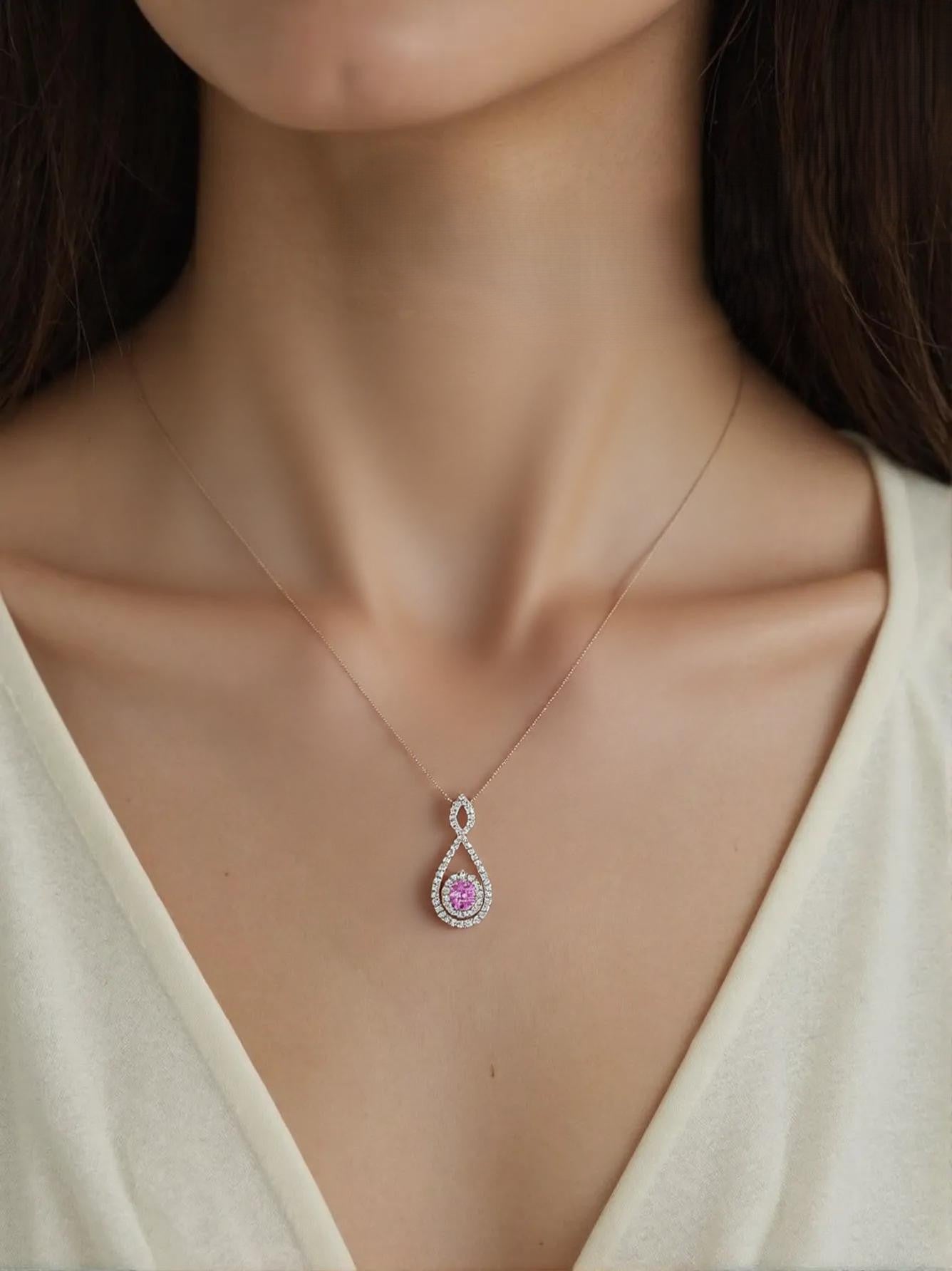 Padparadscha Drop Pendant K18PG_J Superlative 〜ジェイスパーラティブ 最上級の輝き〜