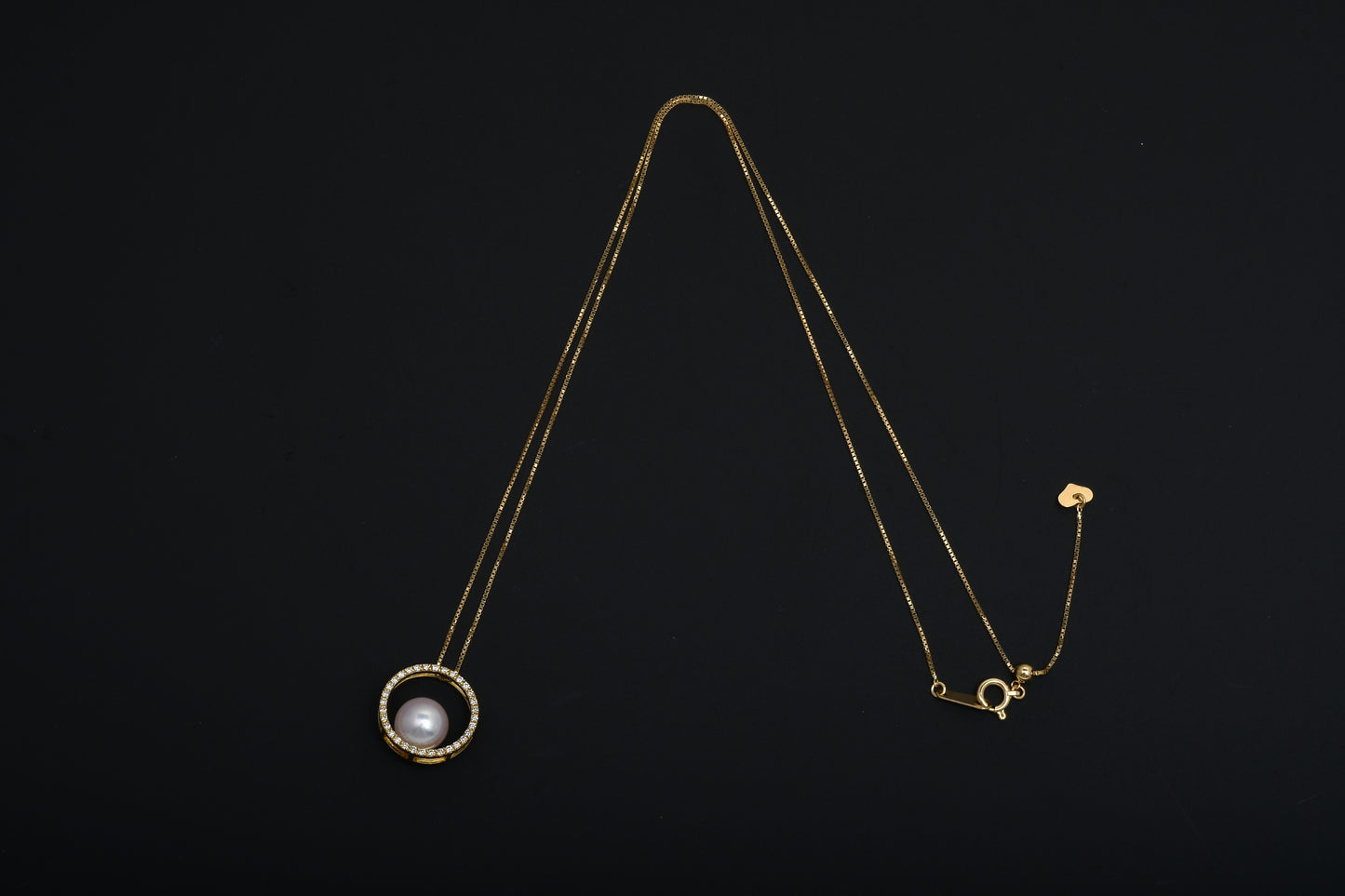 パール8.0mmとダイヤモンドをあしらったK18（18金）ネックレス 3