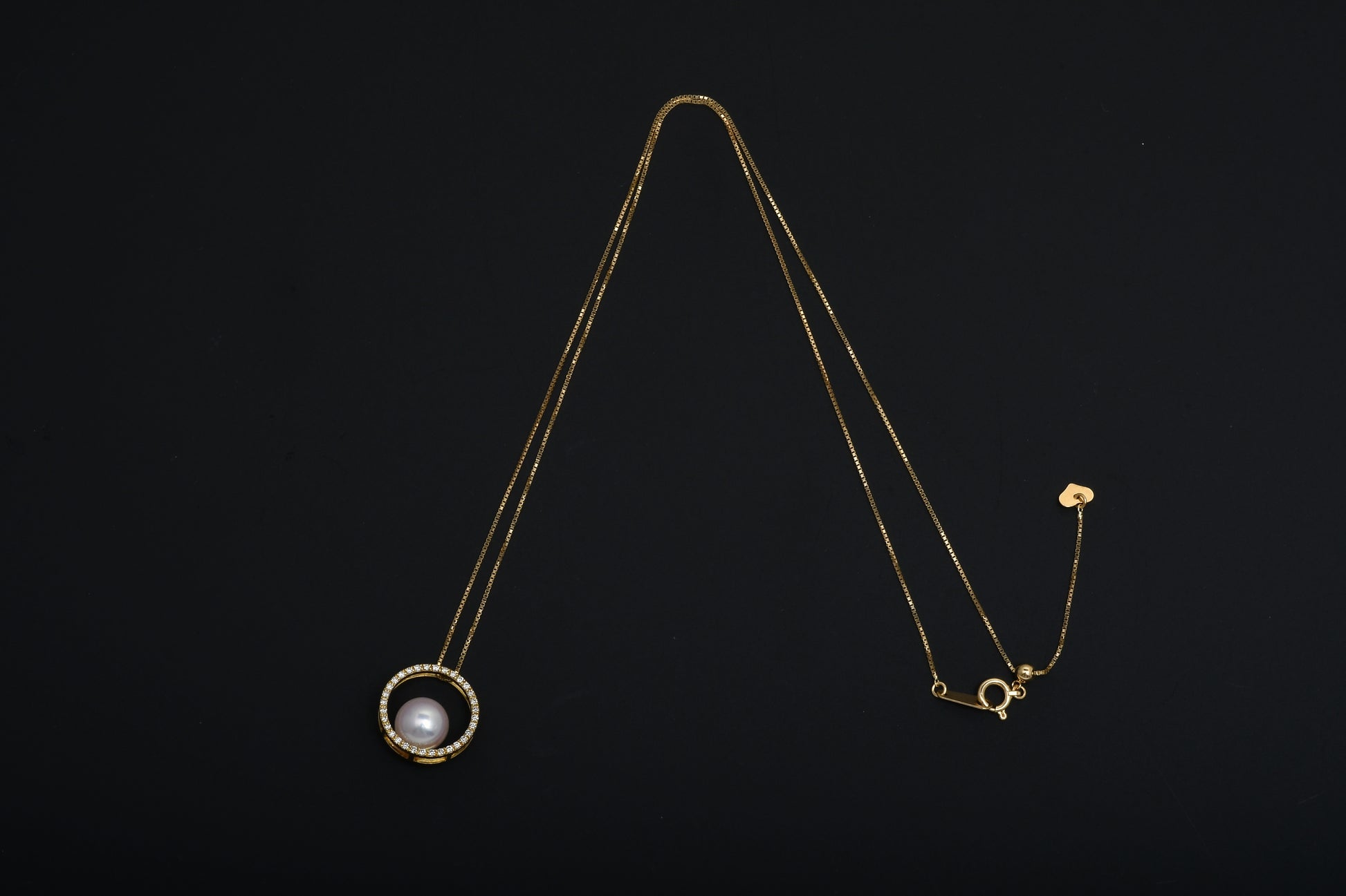パール8.0mmとダイヤモンドをあしらったK18（18金）ネックレス 3