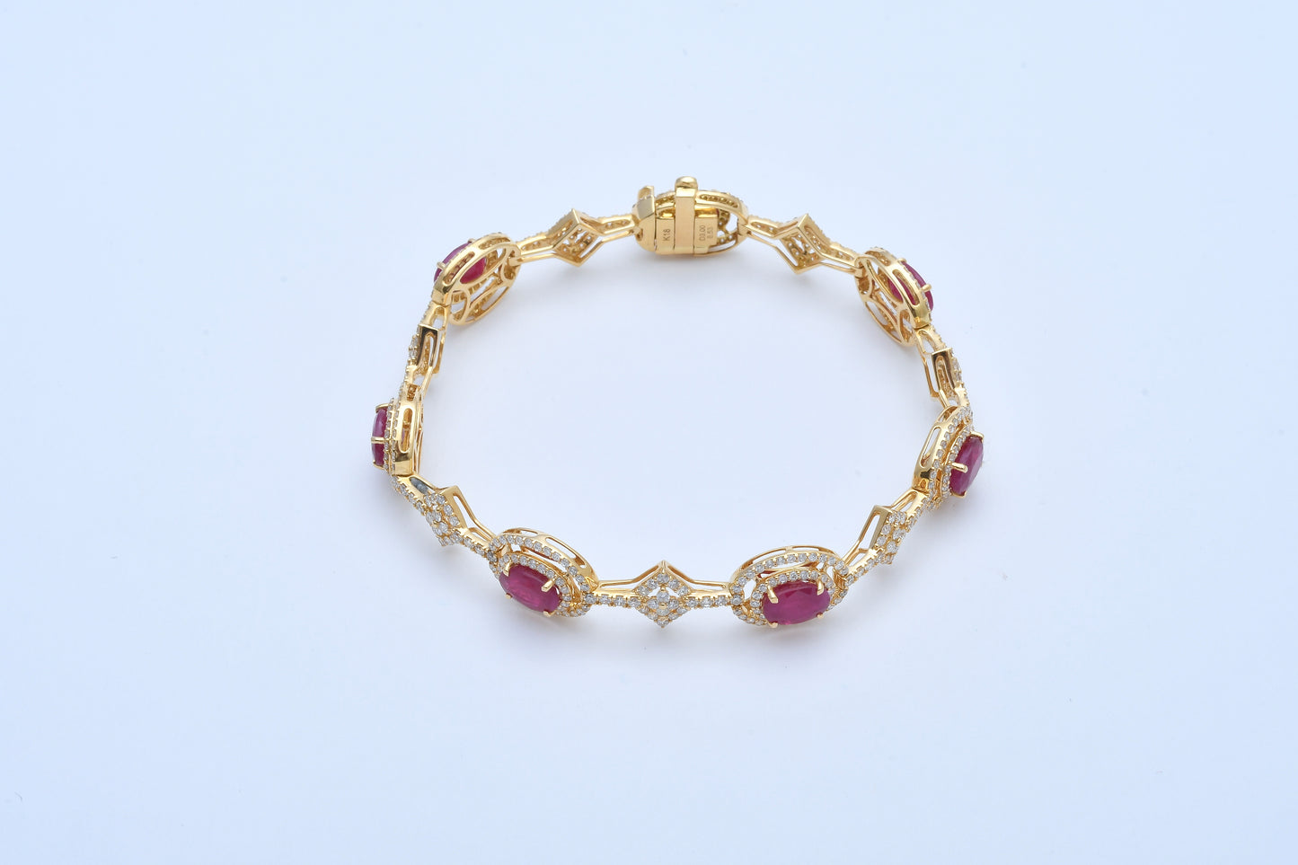 Ruby Oval Bracelet K18YG
