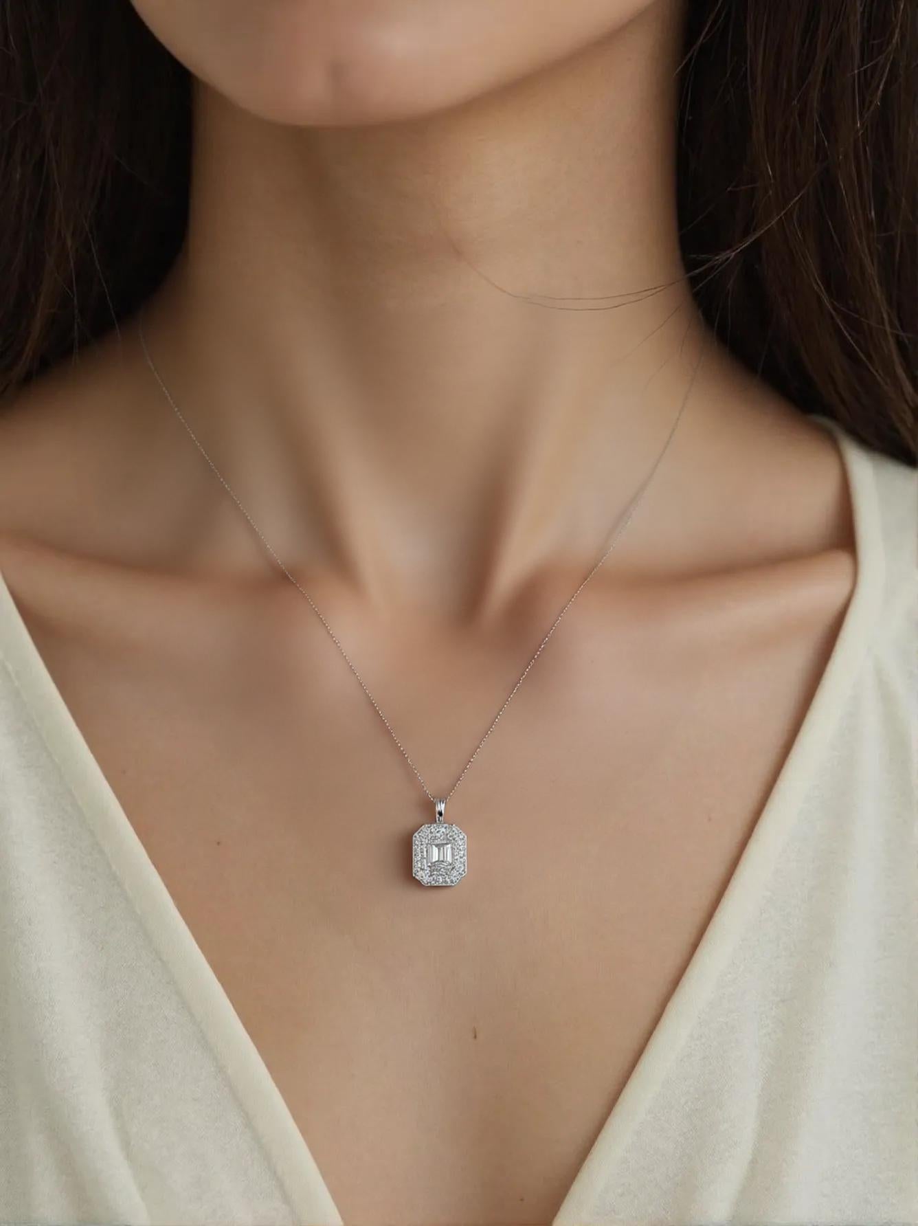 Fancy K-Color Diamond Necklace K18WG