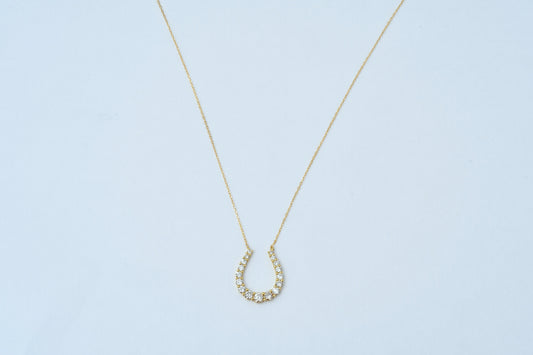 Round Diamond Necklace K18YG