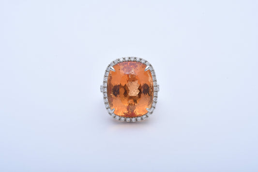 Imperial Topaz Ring Pt950