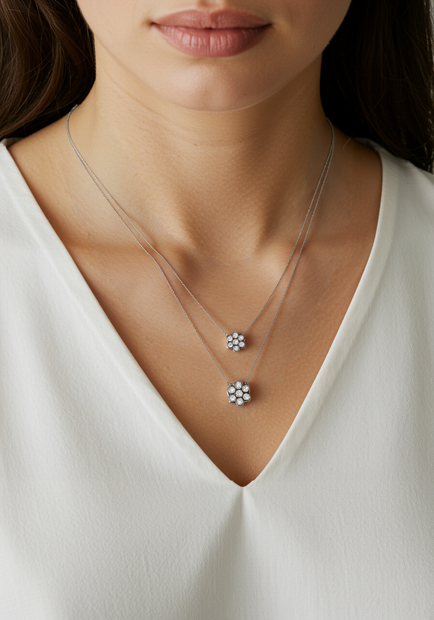18K White Gold × V-Line_NICE SPAKLE～ ナイス スパークル 素敵な輝き～