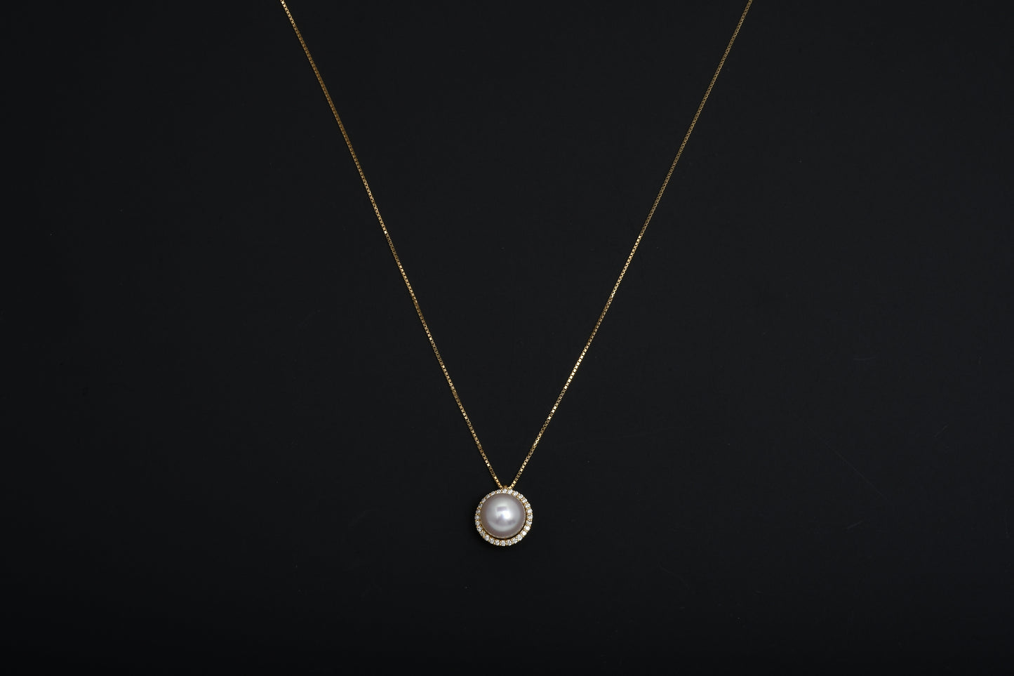 パール 8.0mm / × ダイヤ 0.11ct / K18 / ネックレス__Aqua Grace（アクア・グレース）