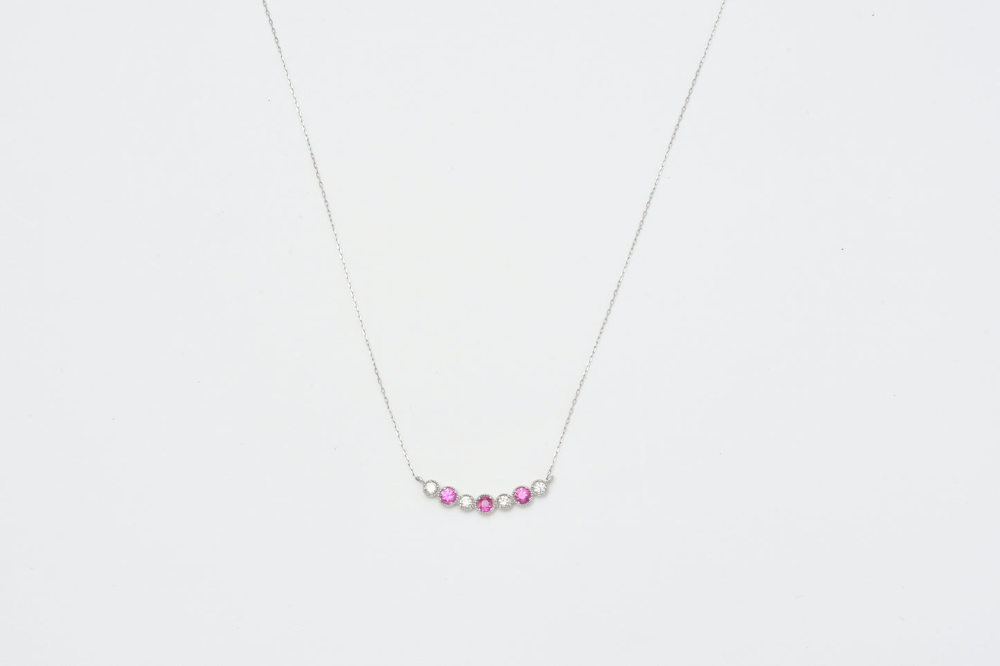Ruby & Diamond Bunny Pendant Necklace Pt900_My First Jewelry マイファーストジュエリー