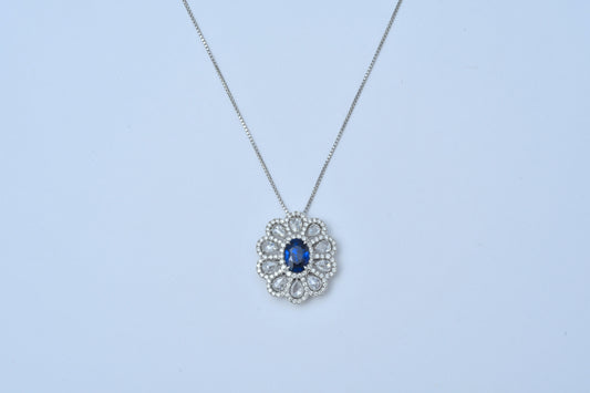 Royal-Blue Sapphire Pendant AIGS