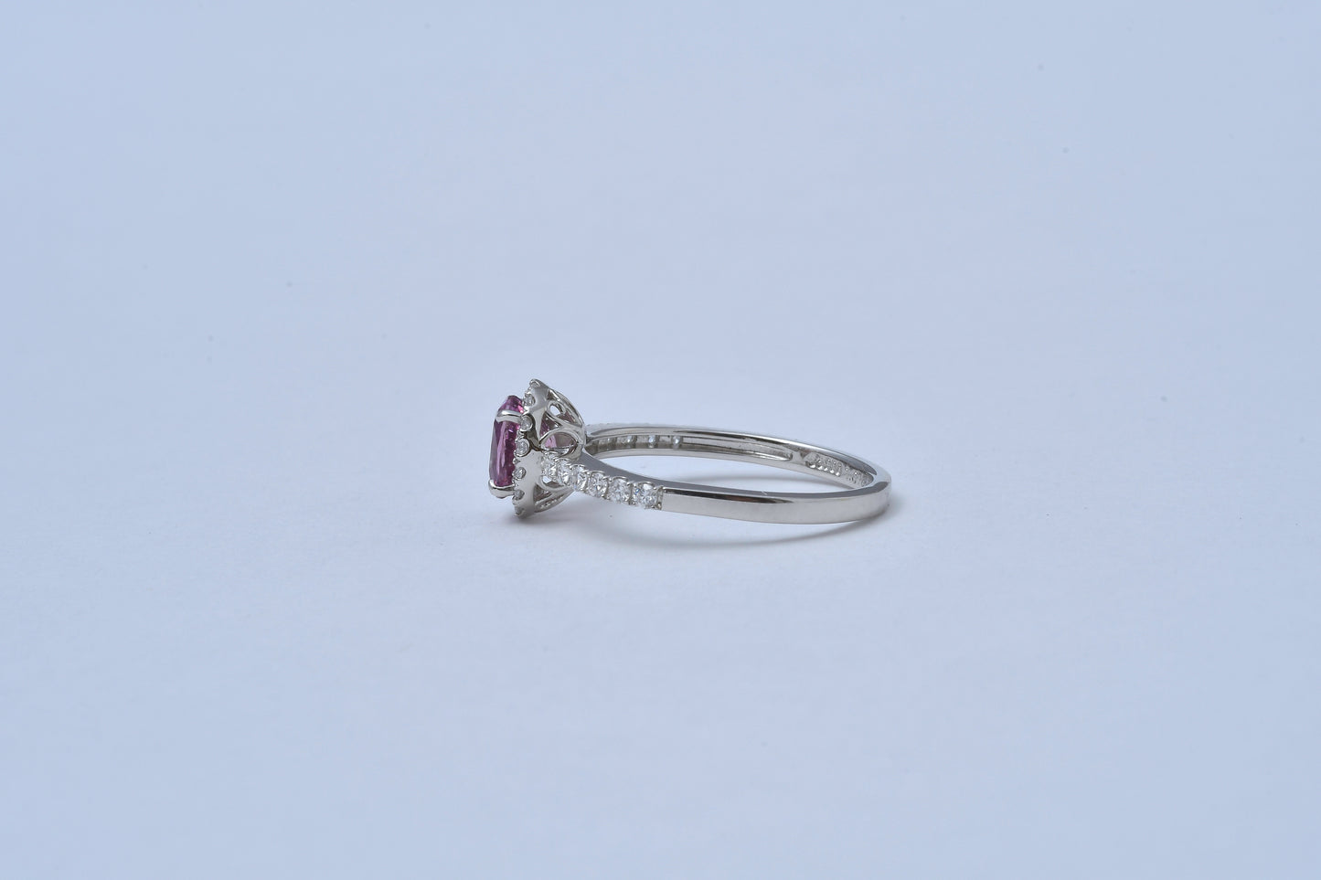 Padparacha Solitaire Pt900 1.075 ct