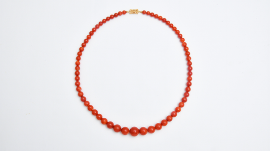 Gradation Rouge ― K18YG 血赤サンゴ グラデーションネックレス