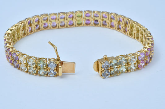 Color-Sapphire Line Bracelet K18