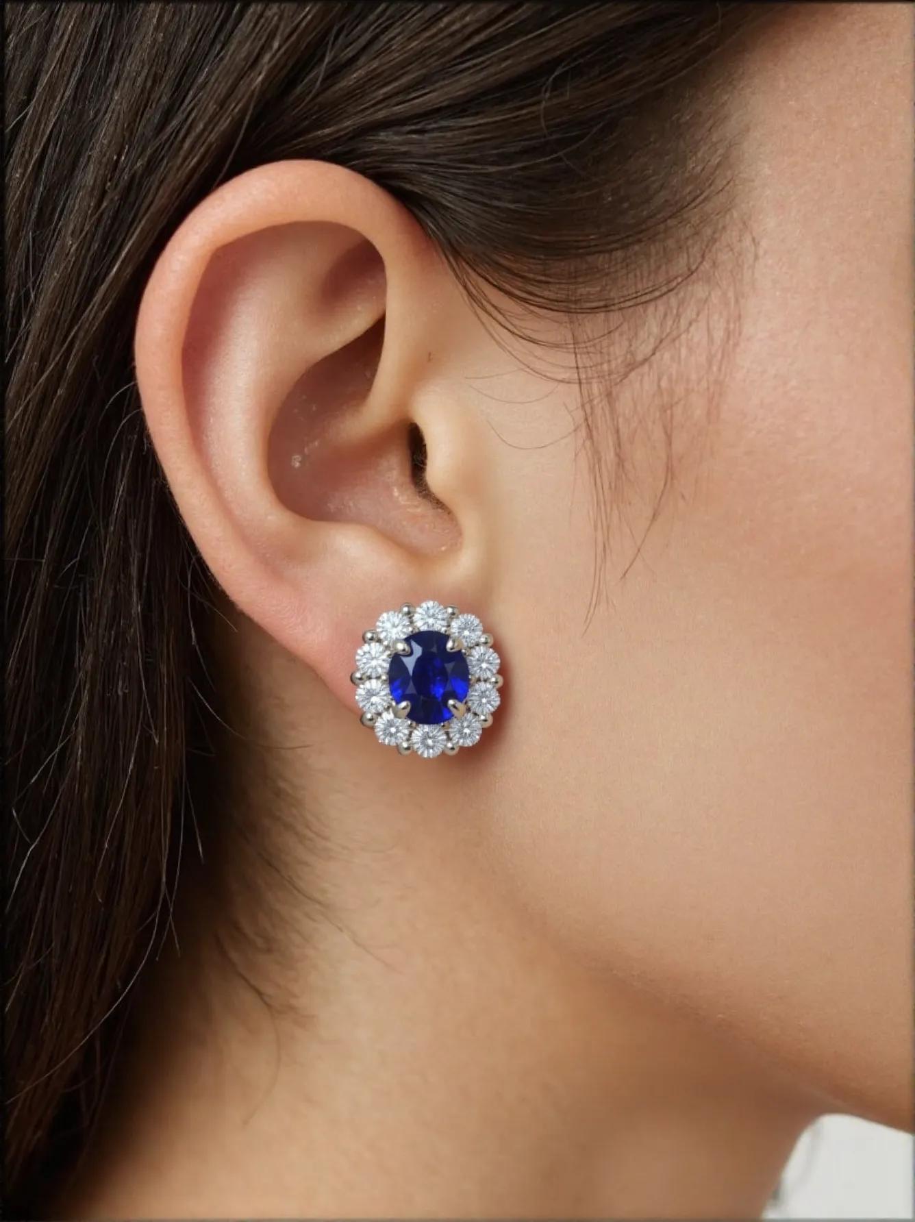 Royal-Blue Sapphire Stud Earrings Pt900_J Superlative 〜ジェイスパーラティブ 最上級の輝き〜