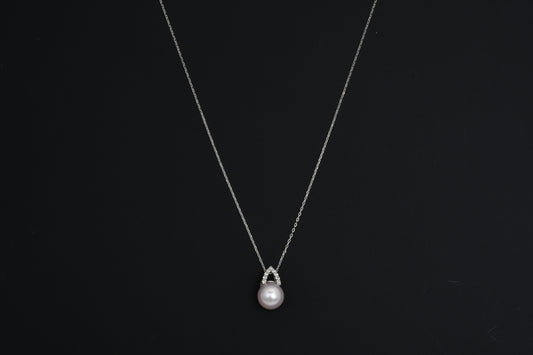 パール 8.5mm / × ダイヤ 0.08ct / ネックレス__Aqua Grace（アクア・グレース）