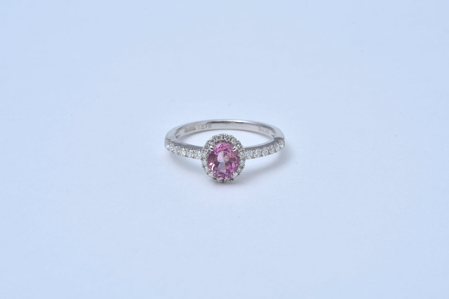 Padparacha Solitaire Pt900 1.075 ct