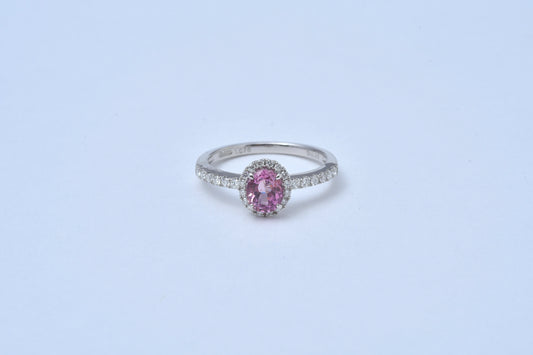 Padparacha Solitaire Pt900 1.075 ct