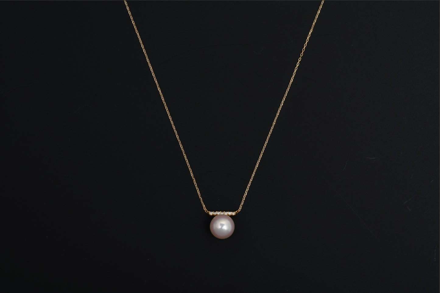 パール 8.5mm / × ダイヤ 0.06ct / K18 / ネックレス__Aqua Grace（アクア・グレース）