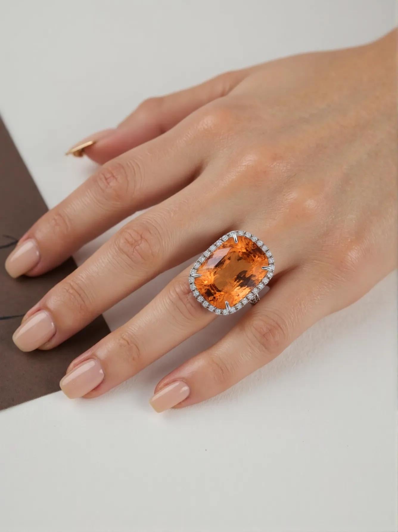 Imperial Topaz Ring Pt950_Rara Bellezza 〜ララ ベレーツァ 稀代の美〜