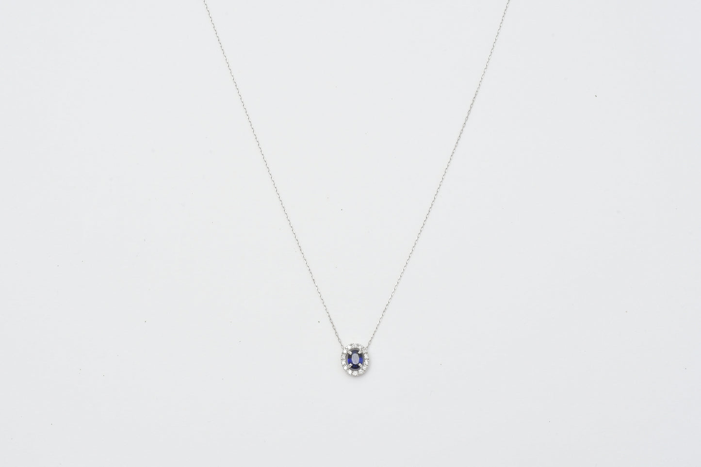 Sapphire & Diamond Pendant Necklace Pt900_My First Jewelry マイファーストジュエリー