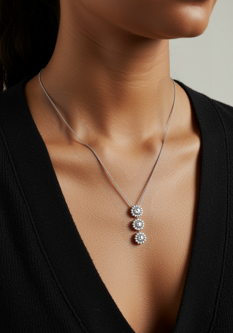 18K White Gold × Vertical Line_NICE SPAKLE～ ナイス スパークル 素敵な輝き～