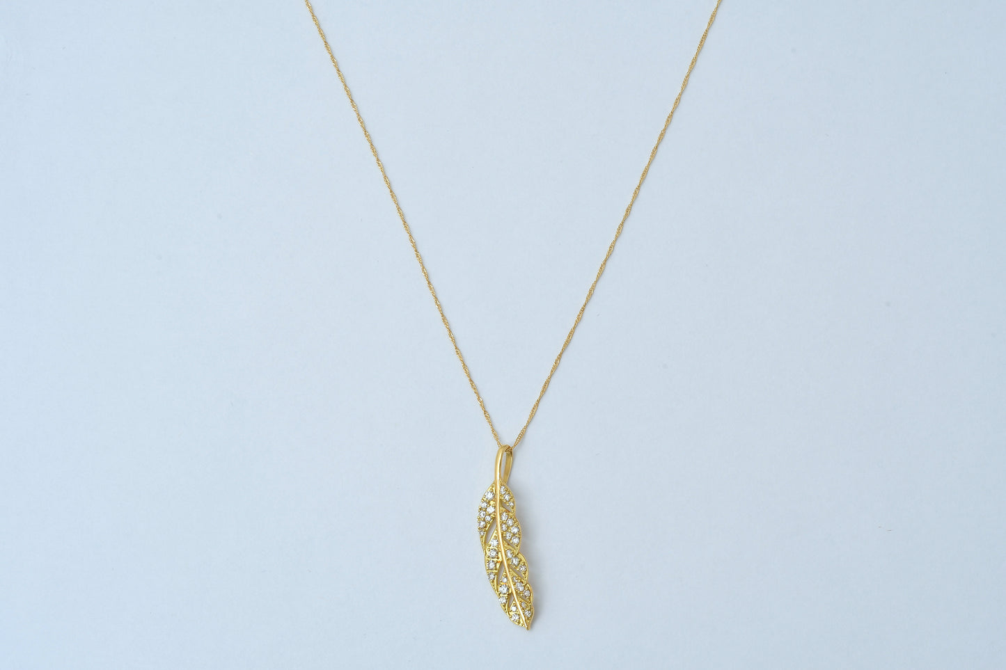 Feather Motif Necklace K18