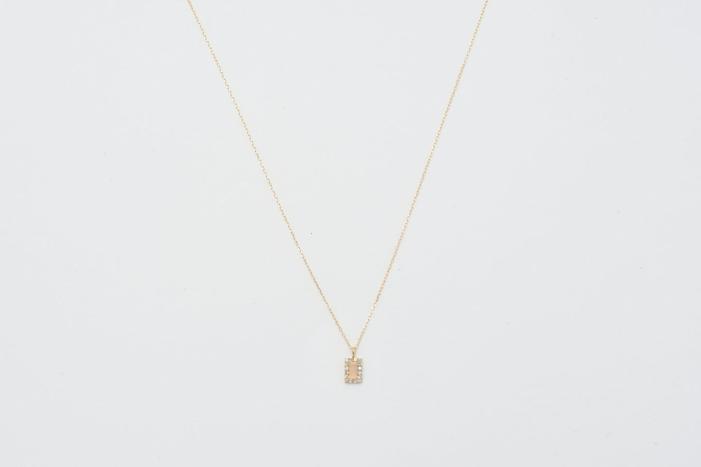 Opal & Diamond Pendant Necklace K18YG_My First Jewelry マイファーストジュエリー