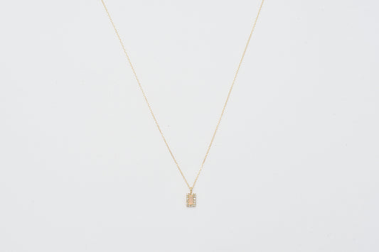 Opal & Diamond Pendant Necklace K18YG_My First Jewelry マイファーストジュエリー