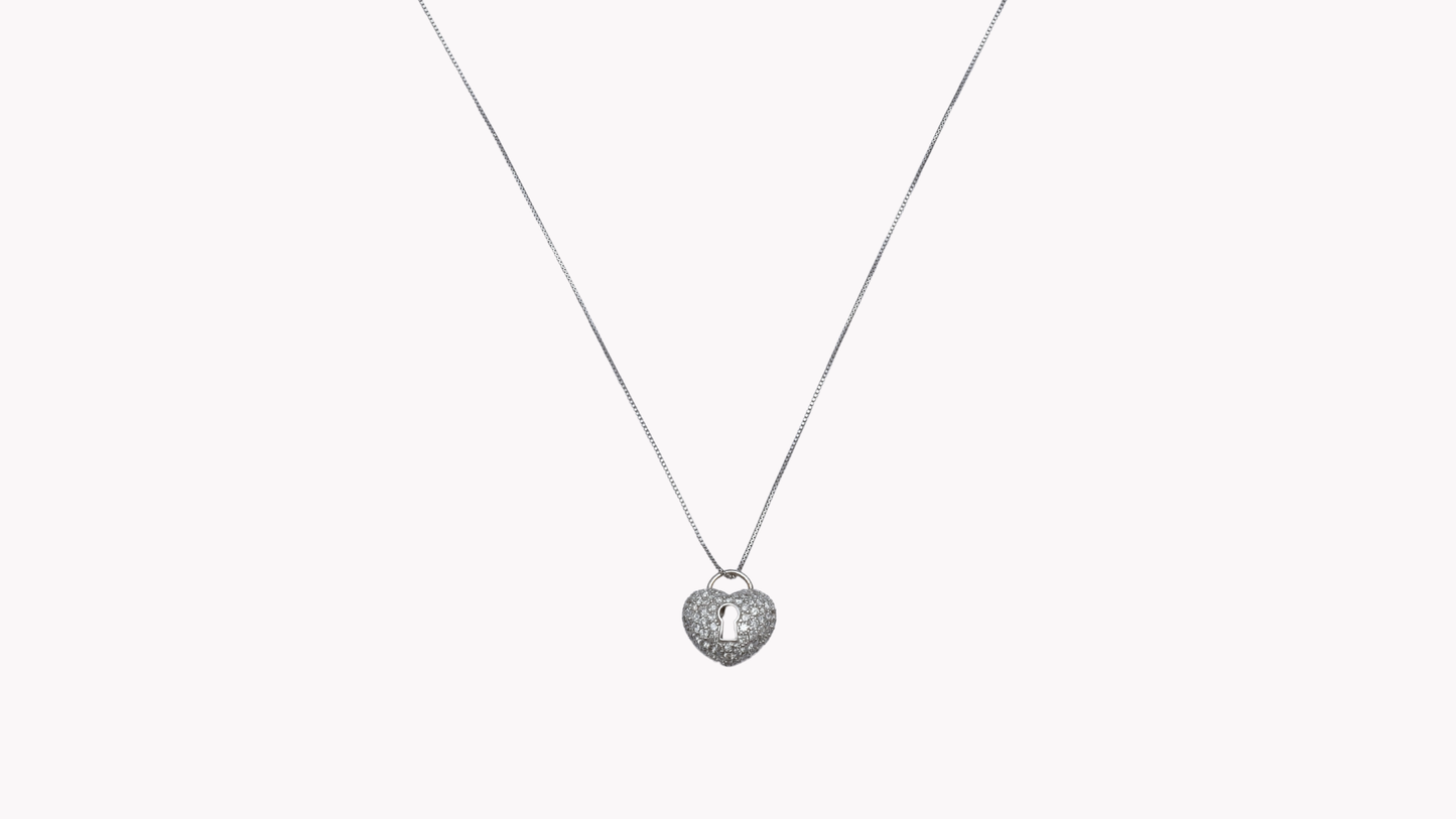 Heart Lock Diamond Necklace – ハートロック ダイヤモンドネックレス_NICE SPAKLE～ ナイス スパークル 素敵な輝き～