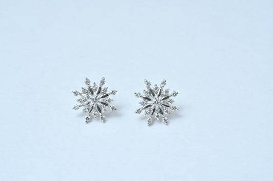 Sun Motif Earrings K18WG