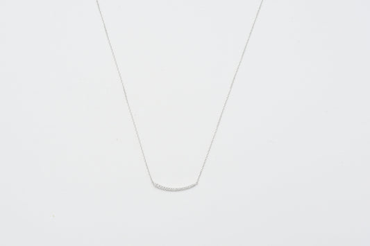 Diamond Line Bunny Pendant Necklace K18WG_My First Jewelry マイファーストジュエリー