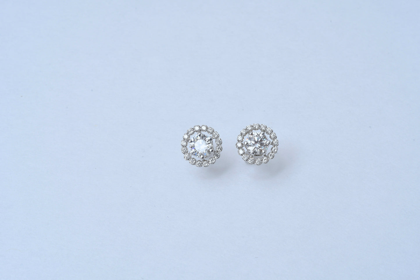 Diamond Cluster Studs K18WG
