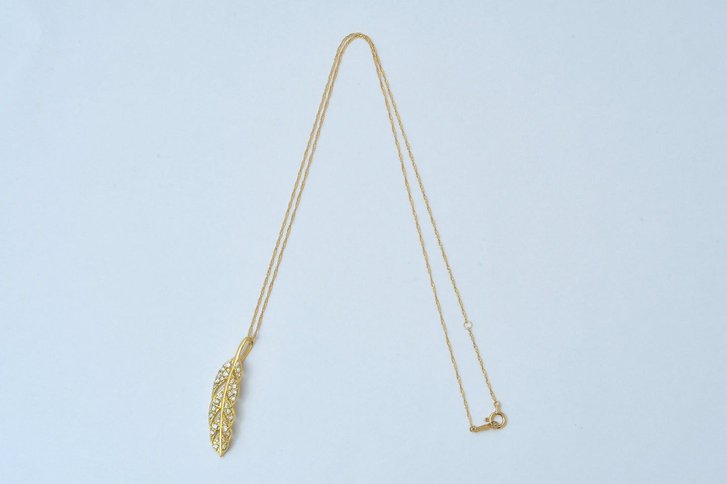 Feather Motif Necklace K18