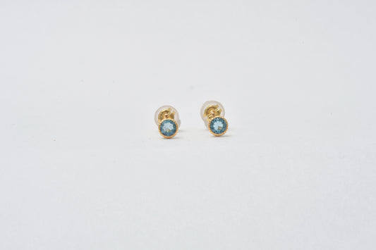 Blue Topaz Earrings K18YG_My First Jewelry マイファーストジュエリー