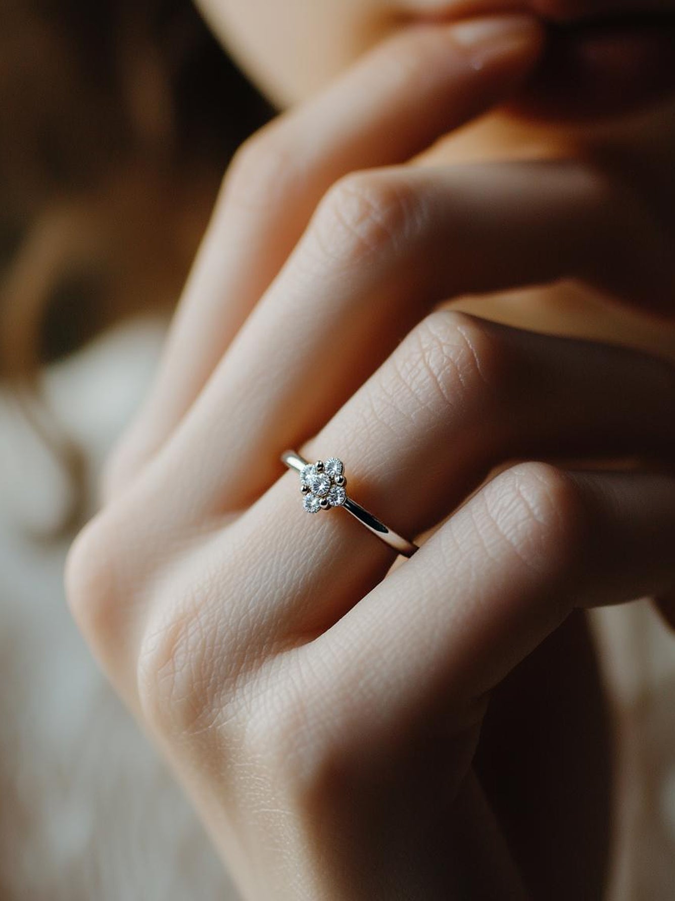 Pt900 5p D0.20ct フラワーR_My First Jewelry マイファーストジュエリー