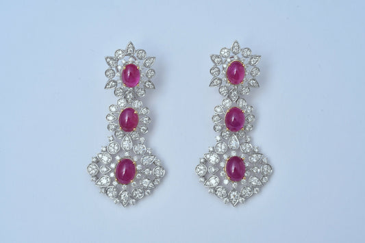 No-Heat Ruby  Earrings