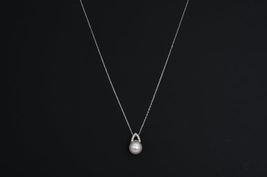 パール 8.5mm / × ダイヤ 0.08ct / ネックレス__Aqua Grace（アクア・グレース）
